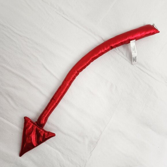 Devil Tail Metallic Red Halloween Costume Pin On - Picture 1 of 6